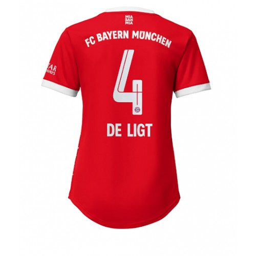 Bayern Munich Matthijs de Ligt #4 Hjemmedrakt Kvinner 2022-23 Kortermet Bayern Munich Matthijs de Ligt #4 Hjemmedrakt Kvinner 2022-23 Kortermet
